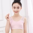 thumbnail image 2 of KyCheLot Tshirt Bra for Girls School Dailywear Solid Color Breathable Comfort Training Bras for 8-12 Years, 2 of 5
