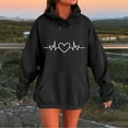 thumbnail image 5 of ShiShine Hoodies for Women Long Sleeve Love Printed Oversized Sweatshirts Drawstring Loose Fit Pullover Tops with Pocket, 5 of 5