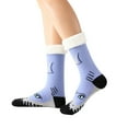 thumbnail image 3 of Animal Print Non-Slip Floor Socks for Adults,Plush Fleece Lined Winter Grip Socks,Thermal Anti-Skid House Socks with Animal Designs,Cozy Indoor Outdoor Slip-Resistant Socks for Women and Men - White, 3 of 5