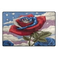 thumbnail image 2 of Non-Slip Area Rug 60"x39" Indoor Washable Floor Mats Carpet Printed for Living Room, Bedroom, Home Decor Roses and Clouds, 2 of 7