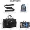 thumbnail image 6 of Lovevook Nylon Quilted Travel Duffle Handbags Black, 6 of 7