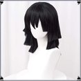 thumbnail image 3 of Peluca de cosplay Wiggy Mermaid Obanai para disfraz de DS, color negro, 3 of 6