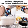 thumbnail image 7 of Pofeuu Abstract Cubist Printer Print Thickened Mini Silicone Oven Mitts Heat Resistant, Rubber Oven Mitt Gloves, Finger Pinch Grips, Pot Holder, Silicone Potholder, 7 of 7