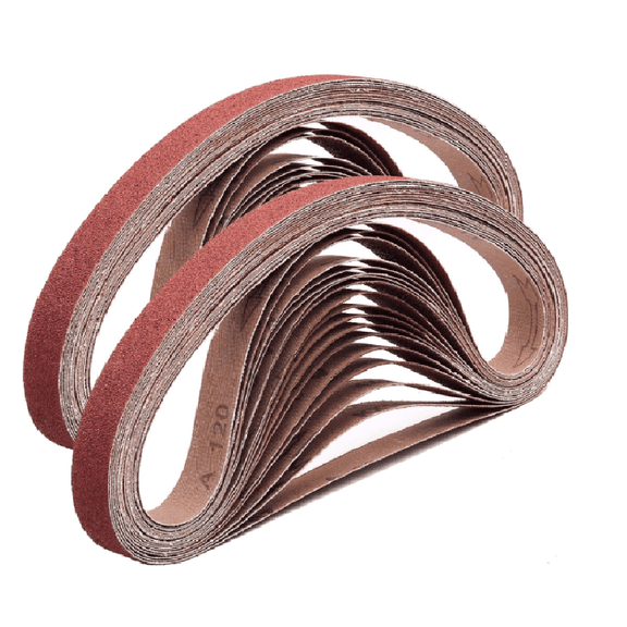 SATC 18Pcs 1"×30" Sanding Belt Aluminum Oxide Abrasive  60-400 Grit Assorted Sander for Woodworking