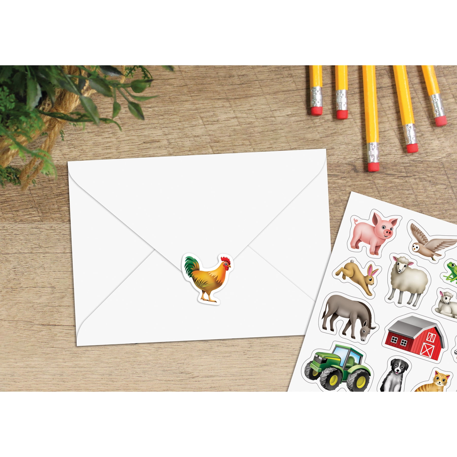 Teacher Created Resources Farm Stickers, 120 Per Pack, 12 Packs