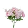 thumbnail image 2 of 1PC Blue Artificial mix flower Bouquet,with Hydrangea, chrysanthemum, Realistic Fake Wedding Floral Arrangement Centerpiece, Hand-Tied Bridal Party Decor,Pink, 2 of 9