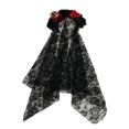 thumbnail image 1 of Diadema de Flores de Simulación de Halloween con Gasa de Encaje Negro EZLIFE, 1 of 7