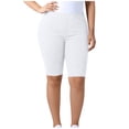 thumbnail image 4 of Bermuda Shorts for Women Plus Size Long Biker Boardshorts Leggings Summer 2026 Yoga Workout Clothes Athletic Wear, 2XL, 4 of 6