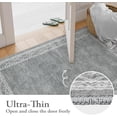 thumbnail image 4 of RUG ROBOT Modern Bordered Kitchen Runner Rugs Non Skid Washable, 2x6 Runners for Hallways Non Slip Ultra-Thin Hallway Rug, No Shedding Soft Carpet for Entryway Laundry Room Bedroom (2x6ft,Grey), 4 of 6