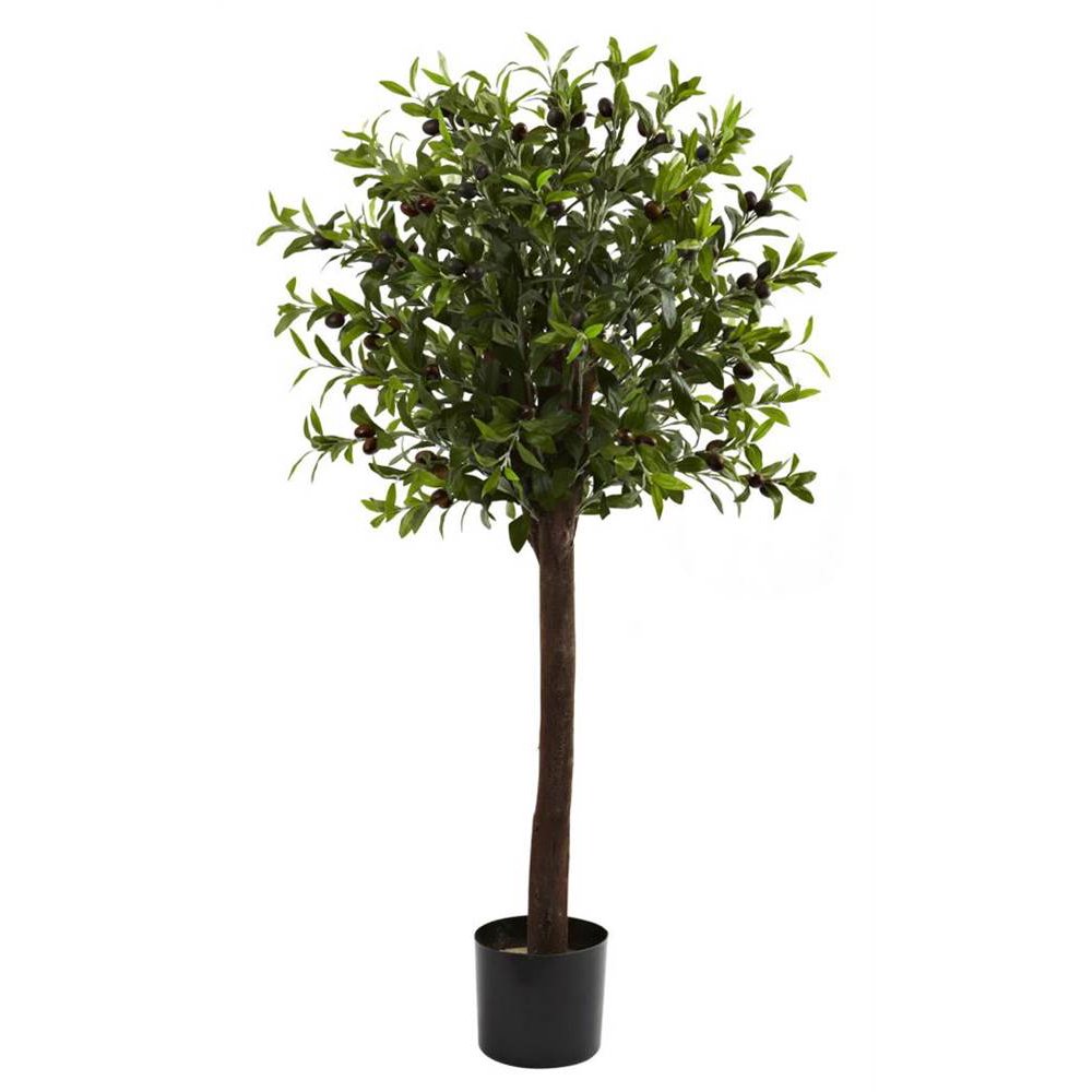 4 ft. Olive Topiary Silk Tree in Green - Walmart.com - Walmart.com
