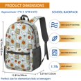 thumbnail image 1 of Basketball and Blast White Pattern 17" Waterproof Oxford School Backpacks for Teens, S-Shape Padded Straps, for School, Travel, Hiking, Camping, 1 of 2