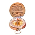 thumbnail image 1 of Visland Christmas Style Beautiful Ride Compass Brass Scripture Engraved Directional Compass for Climbing, 1 of 8
