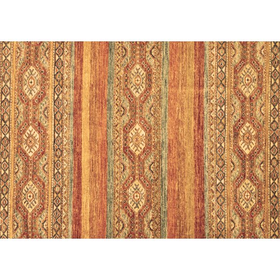 Ahgly Company Indoor Rectangle Abstract Brown Modern Area Rugs, 3' x 5'