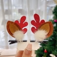 thumbnail image 5 of Accesorios para el cabello navideños para mujer, lindos y divertidos adornos navideños de Papá Noel con forma de cuerno de ciervo de imitación, pinza de pico de pato, 5 of 5
