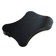 thumbnail image 4 of 42.52 Inch Modern Wooden Handcraft Drum Coffee Table Irregular Shaped Coffee Table for Living Room,Small Coffee Table with Sturdy Pedestal,Black, 4 of 5