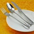 thumbnail image 4 of 3-Piece Flatware Set Silver 18/10 Stainless Steel Tableware Set Silver Cutlery Set Silverware Dinner Utensils (Fork Spoon Knife) (Chrome Finish), 4 of 5