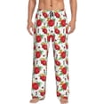 thumbnail image 2 of Goofa Rose Flowers Printed Soft Pajama Pants for Men, Wide Leg Comfy Casual Lounge Yoga Pants-Medium, 2 of 9