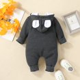 thumbnail image 3 of TFEOQRY Infant Girls Boys Cotton Romper Long Sleeved Hooded Thermal Jumpsuit Crawling Clothes Gray, 3 of 5