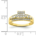 thumbnail image 4 of 10k Yellow Gold Solid CZ Micropave Solitarie Band Ring, 4 of 7