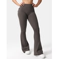 thumbnail image 3 of Leggins YEOREO Brittany Flare con bolsillos para mujer, gris café, XS, 3 of 5