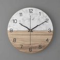 thumbnail image 1 of Reloj de pared silencioso retro de 12 pulgadas con diseño moderno de metal, decoración que no hace tictac para el hogar y la oficina, 1 of 5