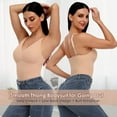 thumbnail image 5 of Vaslanda Women Thong Shapewear Bodysuit Tops with Built-in Bra Pads Smooth Tummy Control Body Shaper, 5 of 7