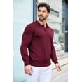 thumbnail image 5 of COOFANDY Mens Knit Polo Shirts Casual Classic Polo Shirts Long Sleeve Collared Sweater, 5 of 6