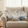 thumbnail image 2 of Thanksgiving Pumpkin Outdoor Pillow Covers 20"x12" Set of 2,Waterproof Throw Pillow Covers for Patio Furniture,Fall Farmhouse Eucalyptus Leaves Decorative Cushion Pillowcases for Garden Couch Sofa, 2 of 9