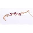 thumbnail image 2 of KATGI Fashion 18K Gold Plated Hearts Double Chain Austrian Pink Crystal Bracelet, 2 of 2