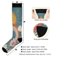thumbnail image 3 of FORMRS Womens Knee High Socks Casual Long Thick Travel Daily Wear, 1 Pair, Blue Rainbow, 3 of 6