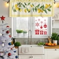 thumbnail image 6 of 2 Pack Valances for Windows, Yellow Lemons Window Valances for Living Room/Bedroom/Bathroom, Summer Botanical Checkered Farmhouse Light Filtering Kitchen Curtain Valance Window Treatment 42"W x18" L, 6 of 9
