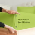 thumbnail image 3 of Premier Colorful Bed Sheet Set, Deep Pocket Microfiber 3 Piece Twin Sheets, Lime Green, 3 of 6