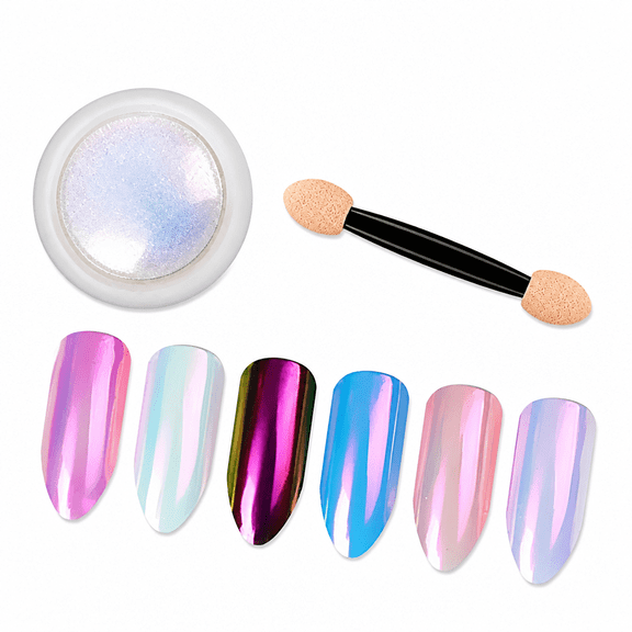 SELVORIA 2026 New Rainbow Chrome Nail Powder Aurora Effect Mirror Unicorn Nail Art Powder Shiny Iridescent Nail Pigment for Nails,Art,Diy Designs,Professional Salon,Special Occasions.