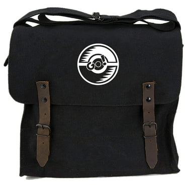 Poke Ball Heavyweight Canvas Medic Shoulder Bag in Black