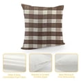 thumbnail image 4 of YINGXI  Plaid Throw Pillow Covers Decorative Linen Pillow Cases Coffee Farmhouse Cushion Covers for Sofa Couch 12x12in, 4 of 5