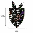 thumbnail image 4 of 4 Patterns Halloween Dog Bandana Single Pack Pet Bib,Colorful Triangle Scarf Double Sided Large Size Pet Bandana for Medium Large Dogs Cats,Halloween Party Costume Decor Fall Decor, 4 of 7