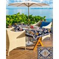 thumbnail image 5 of Fsddascl Bohemian Outdoor Tablecloth - 52x70 Inch Rectangle Dining Table Cover, Western Rustic Tribal Ethnic Boho Farmhouse Waterproof Outdoor Table Cloth with Umbrella Hole & Zipper for Patio, 5 of 7