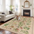 thumbnail image 3 of Rustic Vegetable Garden 5'x7' Area Rug, Vintage Farmhouse Plants Beige Washable Non-Slip Soft Rugs, Low-Pile Large Carpet for Living Room Bedroom Dining Room, Non-Shedding Accent Rug, 3 of 9