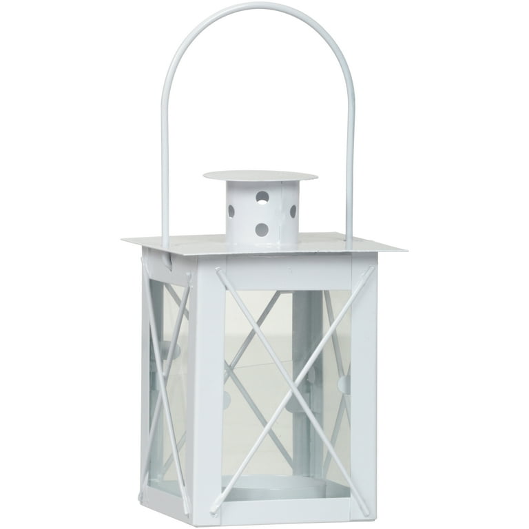 Gartner Studios Small White Metal Votive Lantern, 1 Each Gartner Studios Small White Metal Votive Lantern, 1 Each