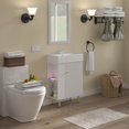thumbnail image 3 of 21.6" Open-Shelving Bathroom Vanity with Ceramic Sink, Cloakroom Left Side Open Shelf Storage Cabinet, White Ceramic Countertop with Soft-Closing Doors, 3 of 7