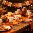 thumbnail image 6 of OCCOA 20 Piece Thanksgiving Disposable Tableware Set with Fall Pumpkin Design, Paper Plates Cups Napkins for Harvest Party Decoration, C, 6 of 6