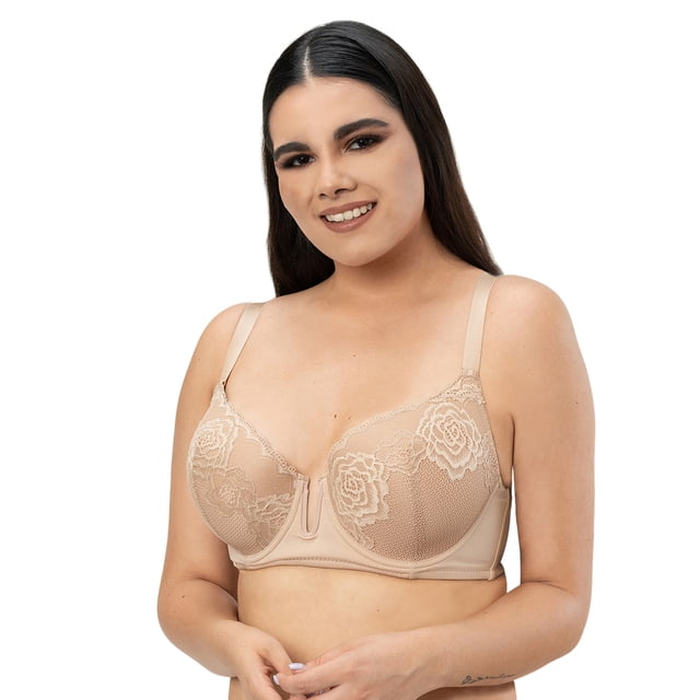 Paquete de Brasier Adda Lingerie Modelo Arantza, Brasier para busto pesado, Colores blanco y beige