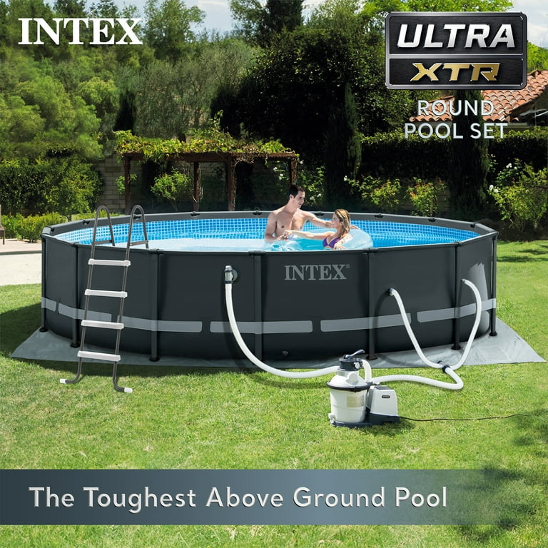 intex お得2個セット Intex Prism Steel Frame Pool Set, Above Ground, 18ft x 48in