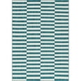 thumbnail image 1 of Unique Loom Outdoor Striped Classic Rug 8' x 11' 4 Rectangle Teal/Ivory, 1 of 1