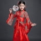 thumbnail image 2 of Traje de bata de seda chino gratis, Kimono para niñas y niños, abanico étnico Vintage tradicional de China, traje de baile de coro de estudiantes Hanfu, 2 of 5