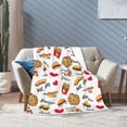 thumbnail image 6 of KLL Fleece Blanket Plush Throw Blanket Fast Food ,Soft Fuzzy Cozy Flannel Blanket for Couch Sofa Bed.(50"x40" ), 6 of 7