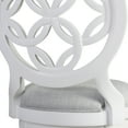 thumbnail image 5 of Tiffany 26" Wood Counter-Height Bar Stool with Back and Swivel Upholstered Seat, Farmhouse White, 5 of 8