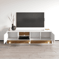 thumbnail image 3 of Vision 01 TV Stand for TVs up to 80", Modern High Gloss 71" Entertainment Center, TV Media Console with Storage Cabinets and LED Lights, 3 of 4