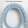thumbnail image 5 of Manunclaims Soft Acrylic Fiber Stretchable Toilet Lid Cover, Multicolor 4 Pieces, 5 of 8