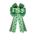 thumbnail image 1 of Wozhuo St Patricks Day Bow Decor 30x50cm Large Wreath Ribbon Indoor Outdoor Party, 1 of 6